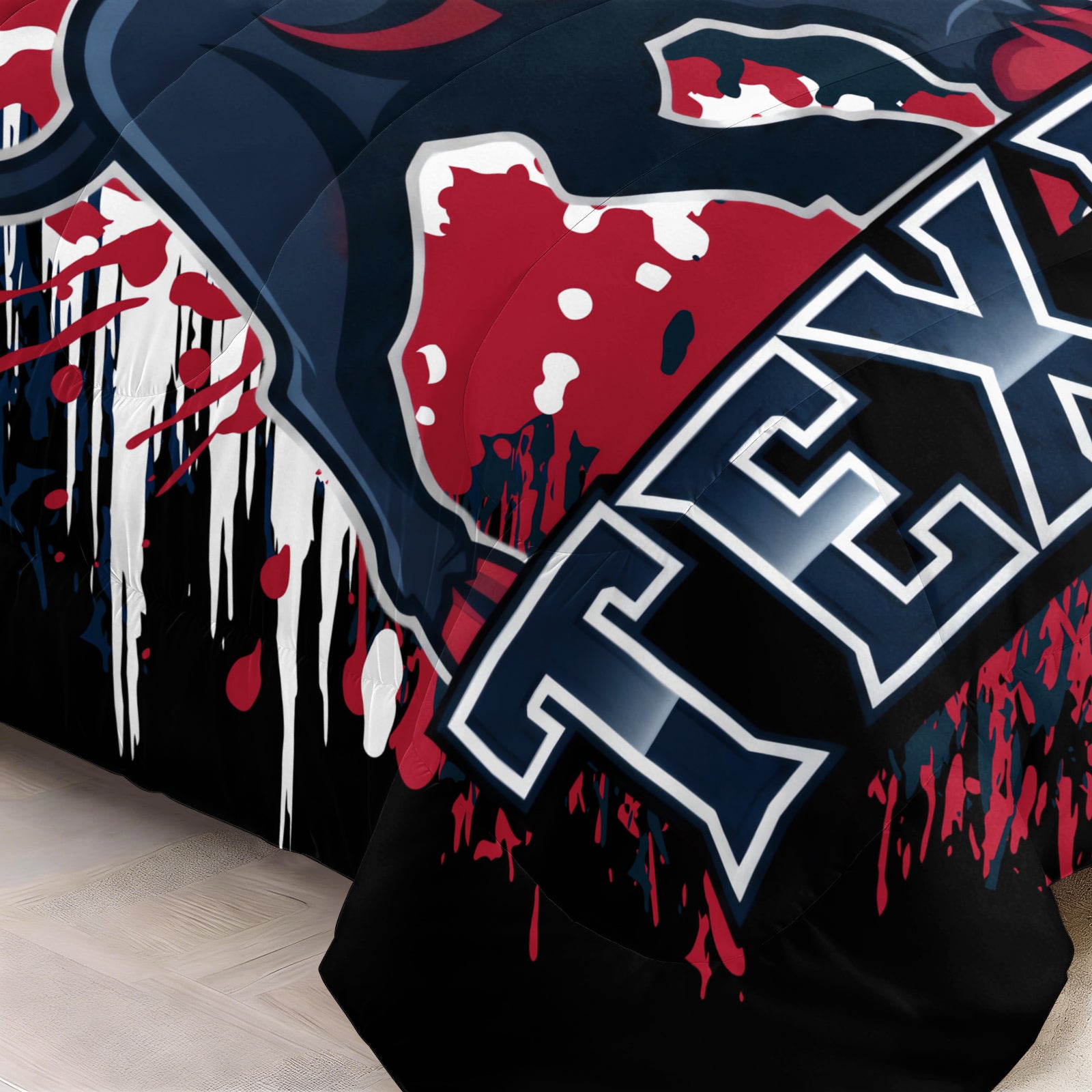 Houston Texans Comforter Pillowcase Sets Blanket All Season Reversible Quilted Duvet