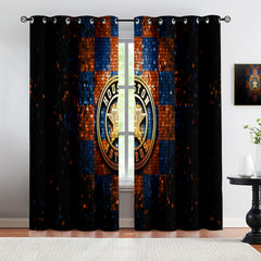 Houston Astros Blackout Curtains Drapes For Window Treatment Set