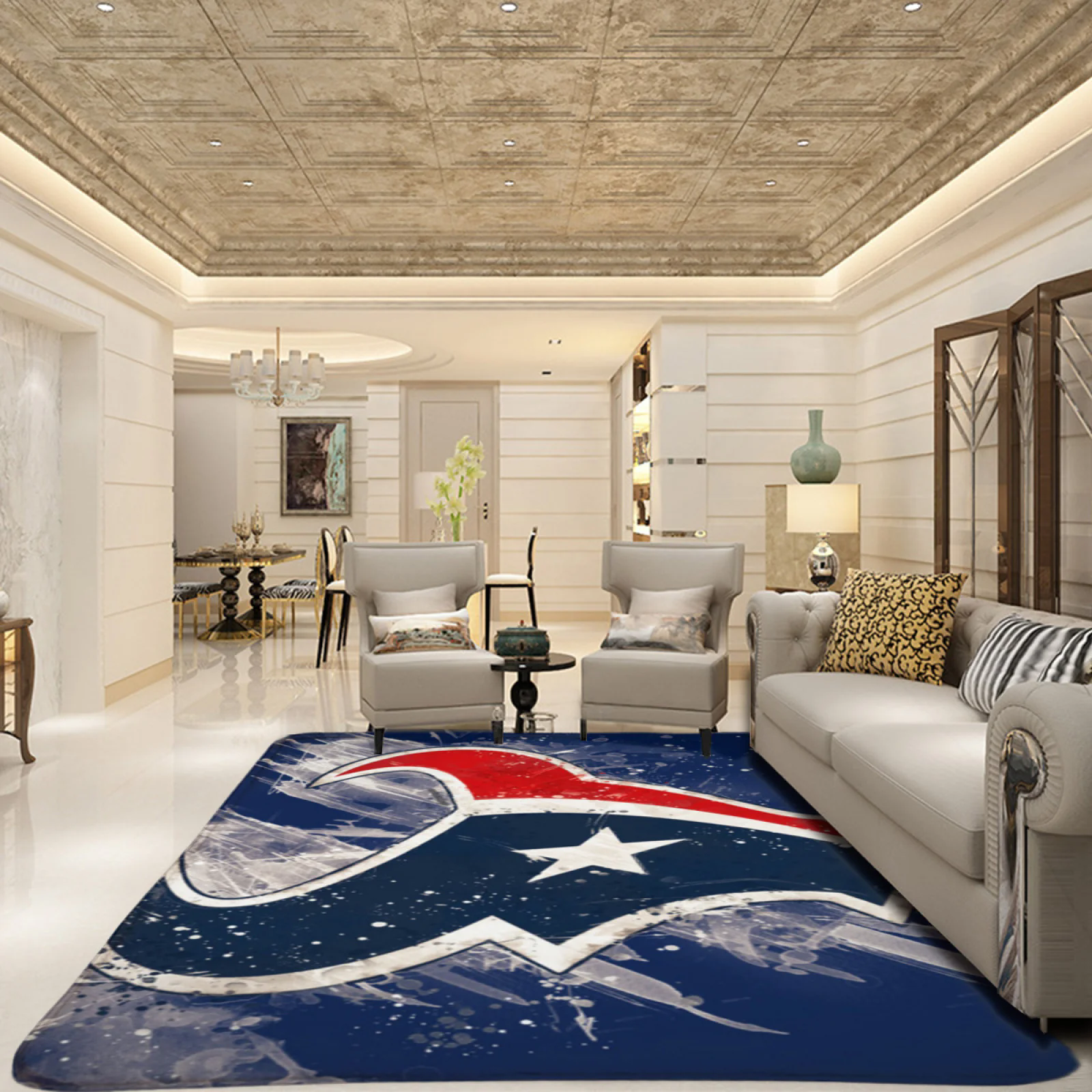 Houston Texans Football Team Carpet Living Room Bedroom Mats Kitchen Bathroom Rugs