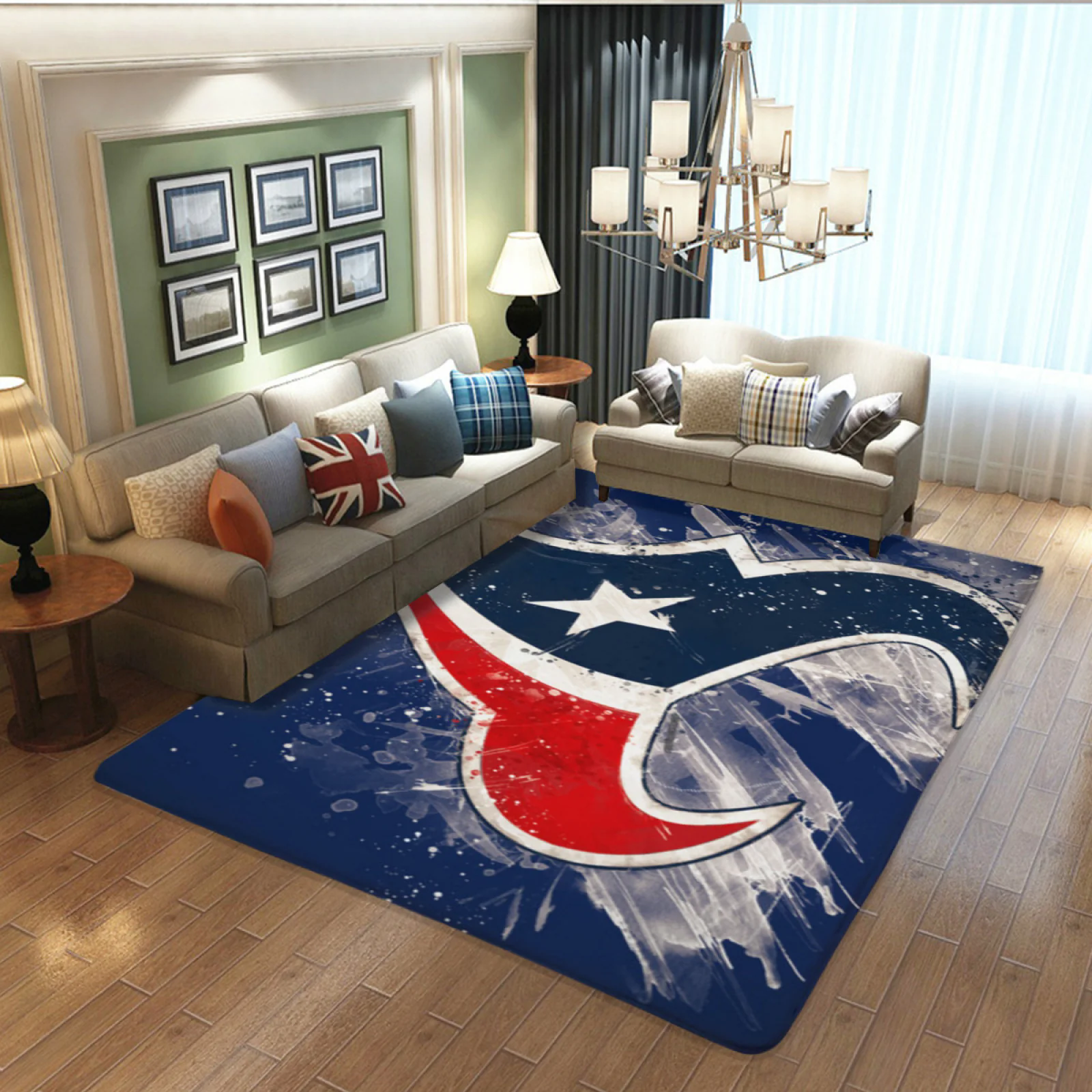 Houston Texans Football Team Carpet Living Room Bedroom Mats Kitchen Bathroom Rugs