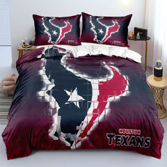 Houston Texans Football League Duvet Cover Quilt Cover Pillowcase Bedding Set Bedroom Decor