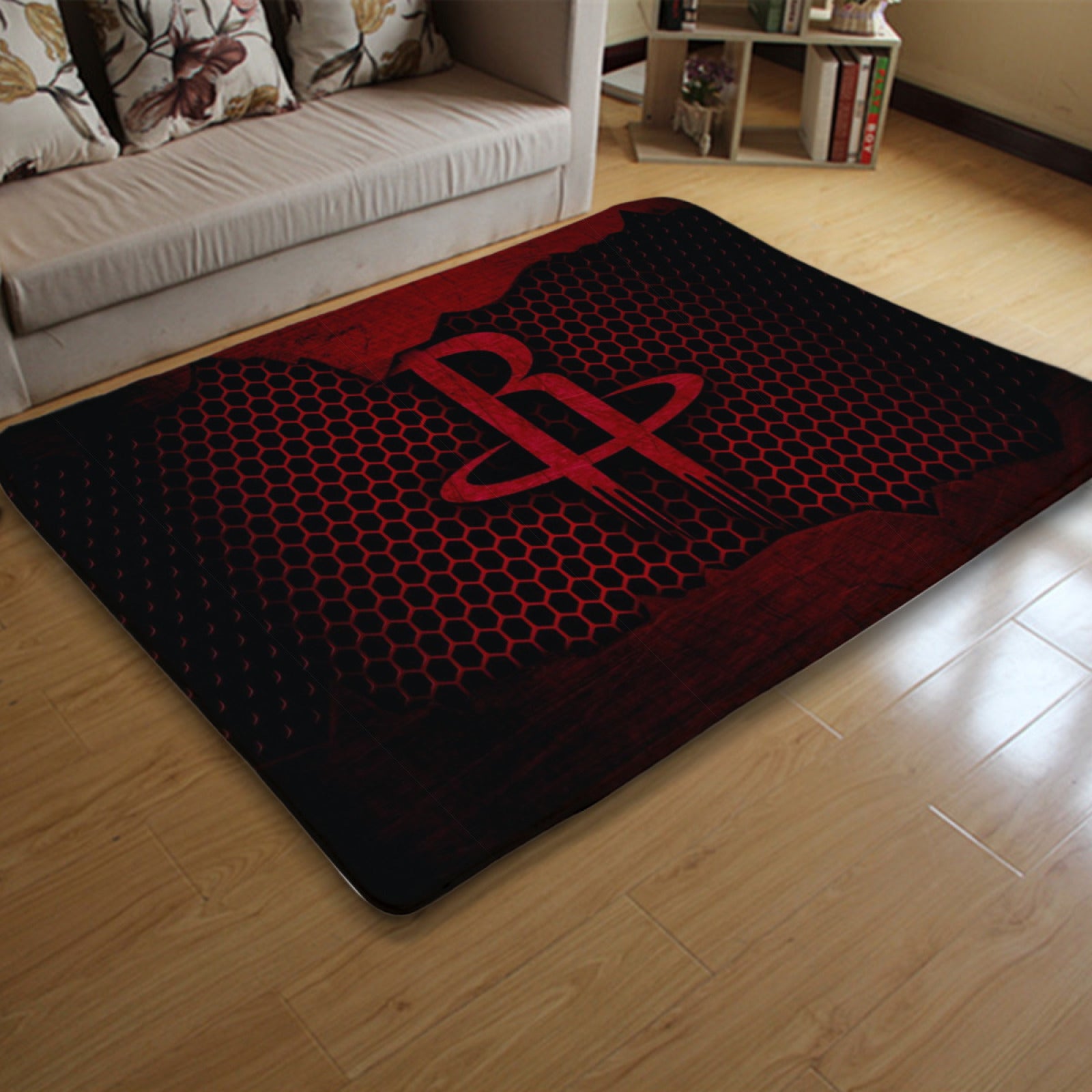 Houston Basketball Rockets Carpet Living Room Bedroom Mats Kitchen Bathroom Rugs