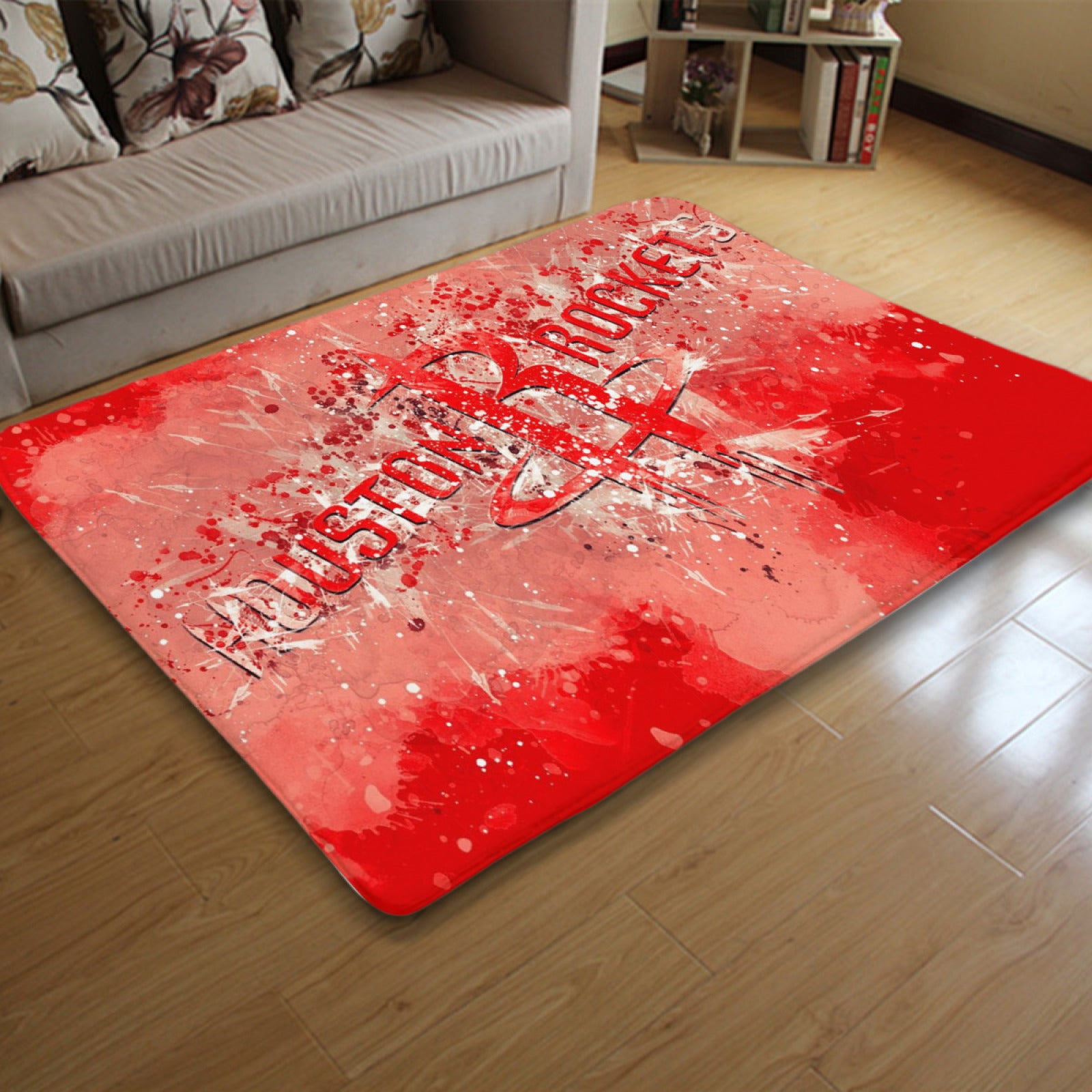 Houston Basketball Rockets Carpet Living Room Bedroom Mats Kitchen Bathroom Rugs