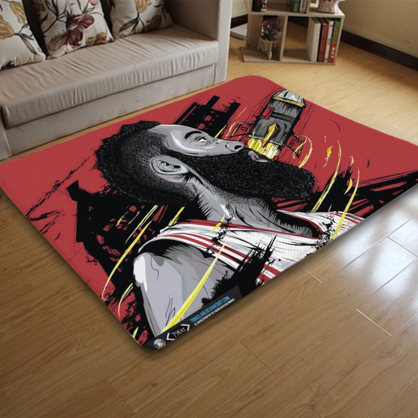 Houston Basketball Rockets Carpet Living Room Bedroom Mats Kitchen Bathroom Rugs