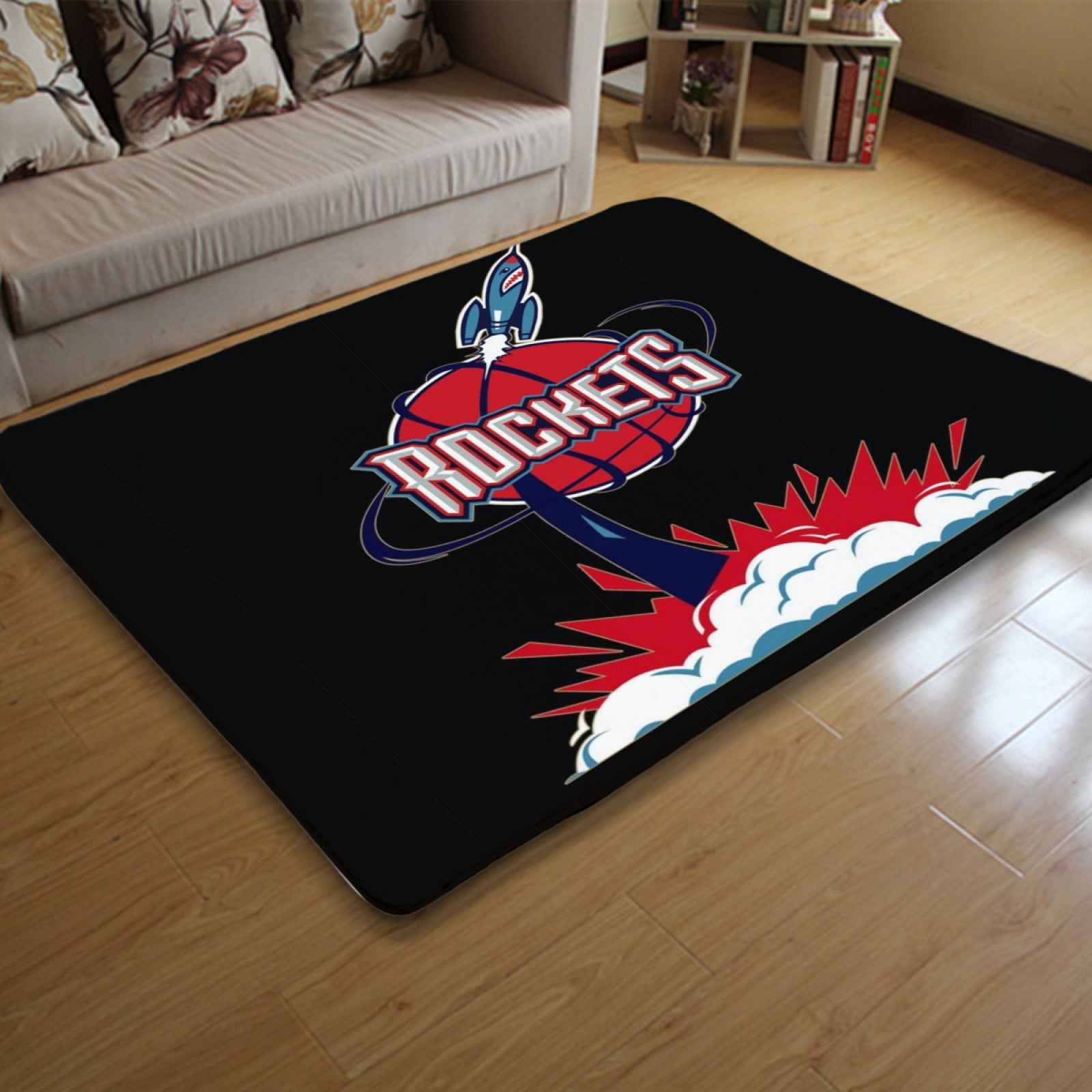 Houston Basketball Rockets Carpet Living Room Bedroom Mats Kitchen Bathroom Rugs