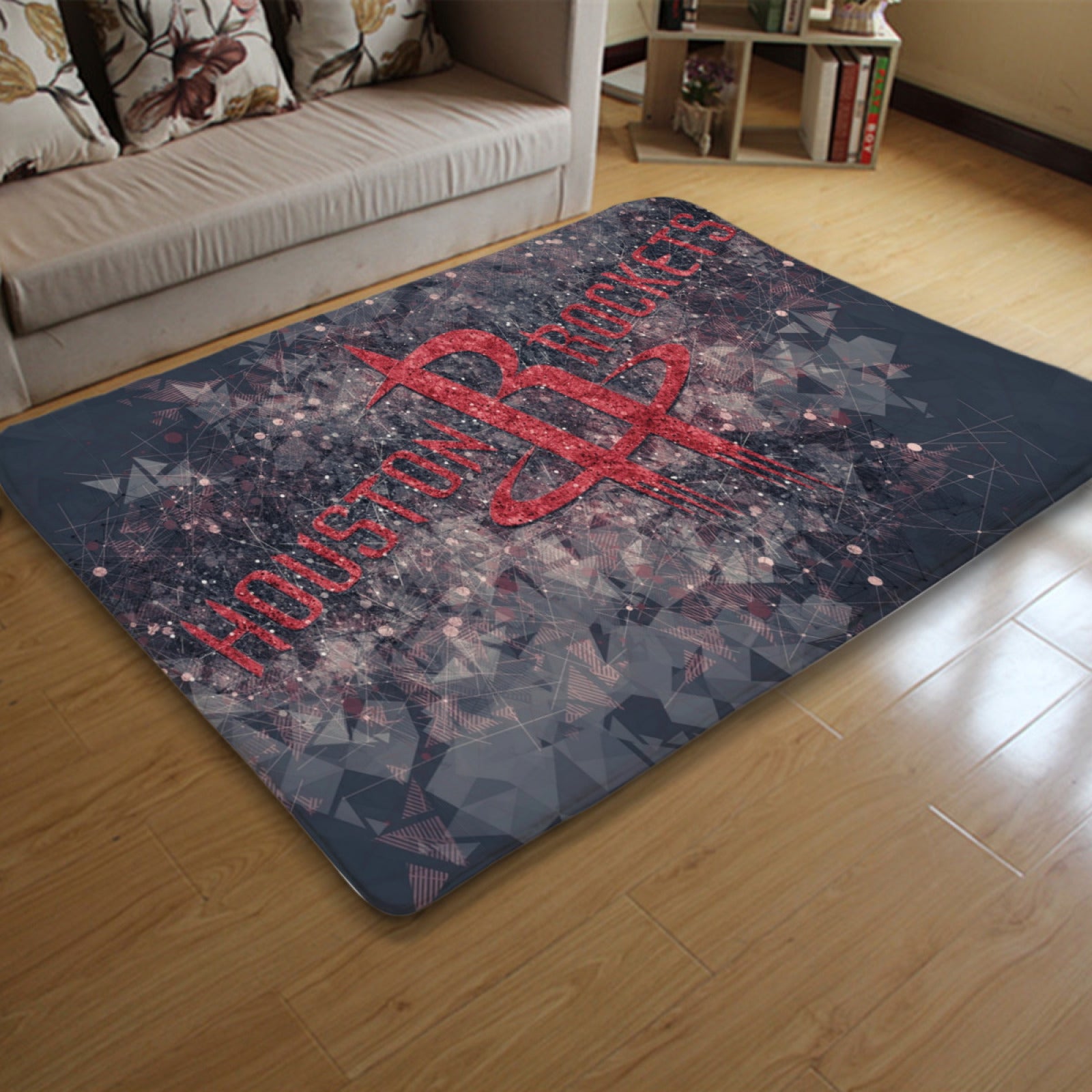 Houston Basketball Rockets Carpet Living Room Bedroom Mats Kitchen Bathroom Rugs