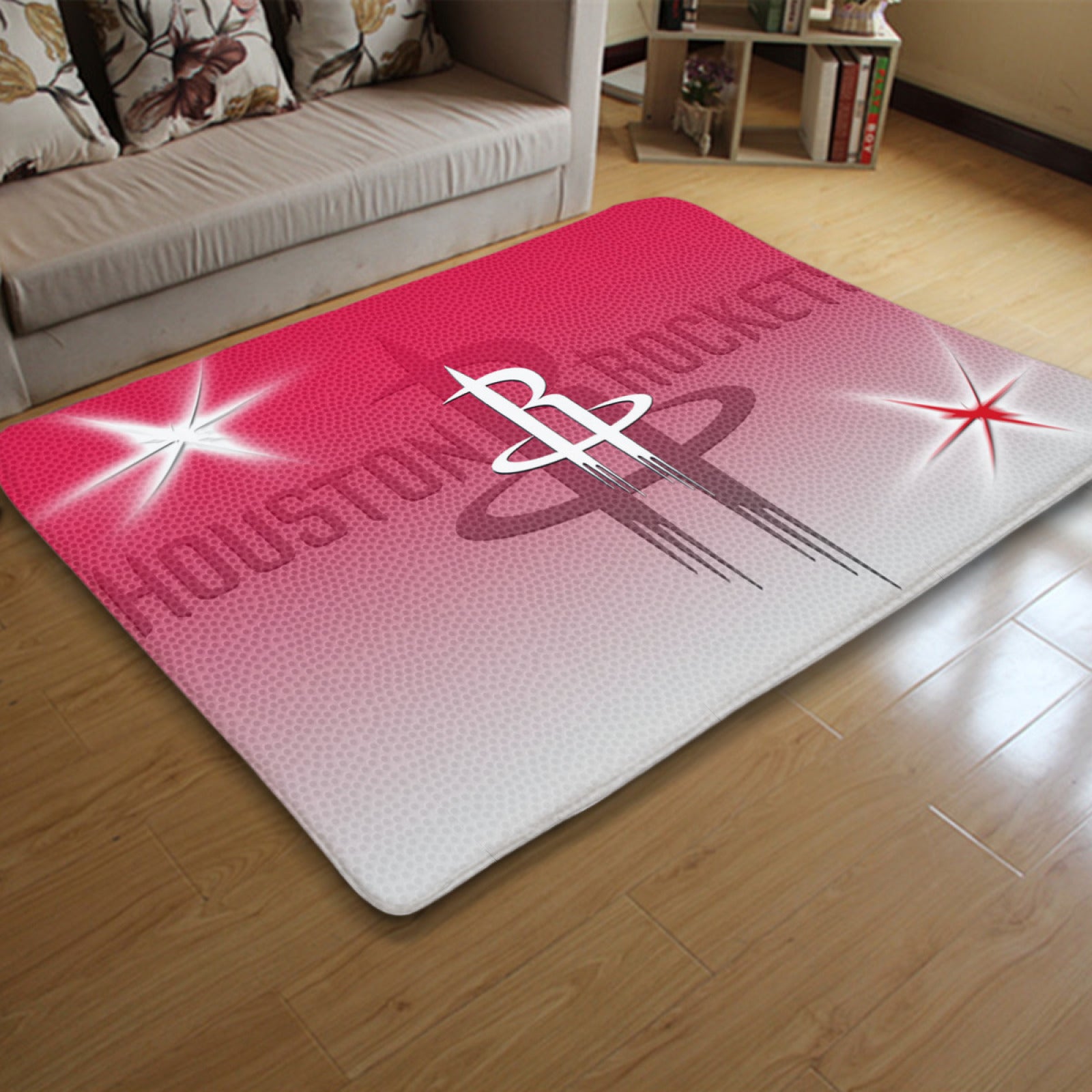 Houston Basketball Rockets Carpet Living Room Bedroom Mats Kitchen Bathroom Rugs