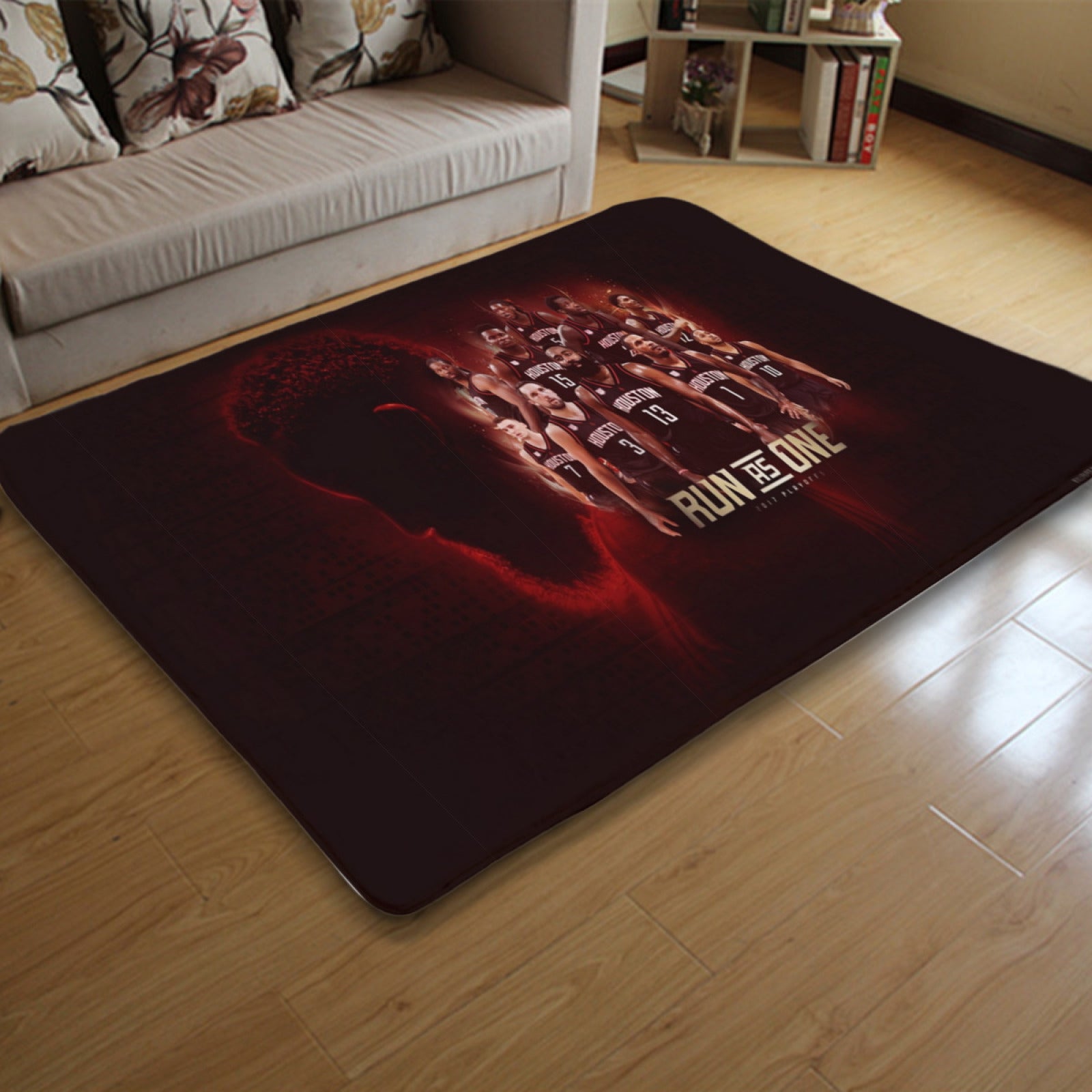 Houston Basketball Rockets Carpet Living Room Bedroom Mats Kitchen Bathroom Rugs