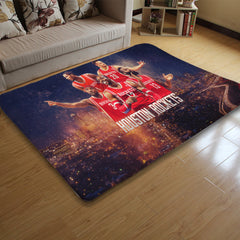 Houston Basketball Rockets Carpet Living Room Bedroom Mats Kitchen Bathroom Rugs