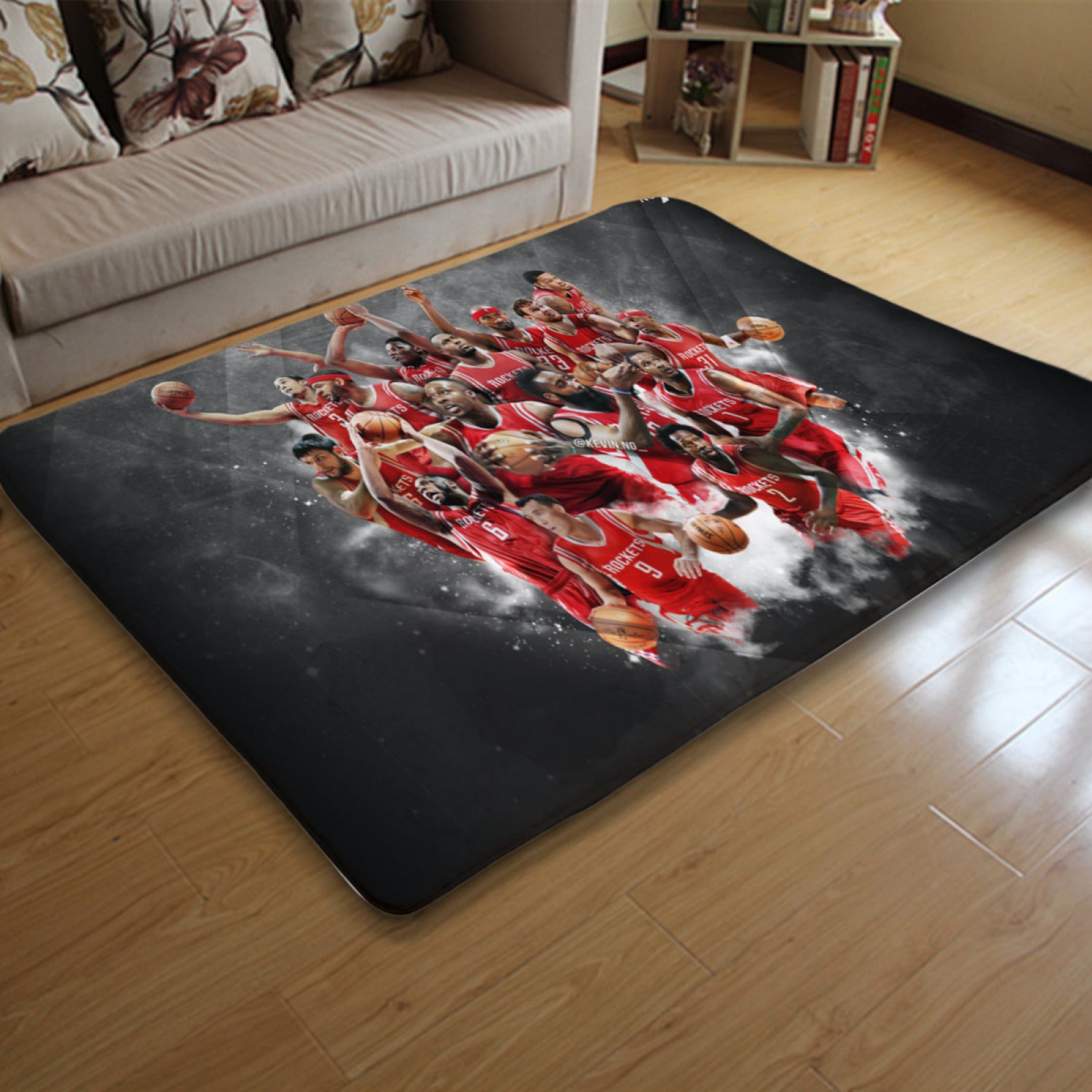 Houston Basketball Rockets Carpet Living Room Bedroom Mats Kitchen Bathroom Rugs