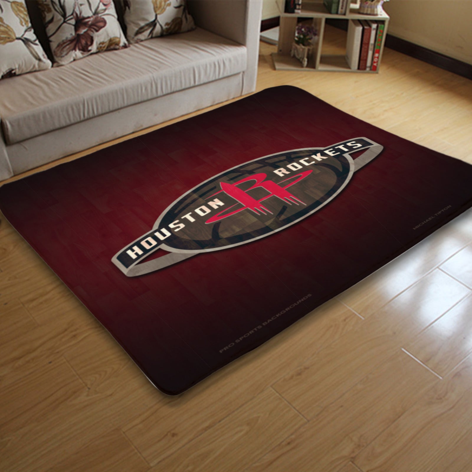 Houston Basketball Rockets Carpet Living Room Bedroom Mats Kitchen Bathroom Rugs