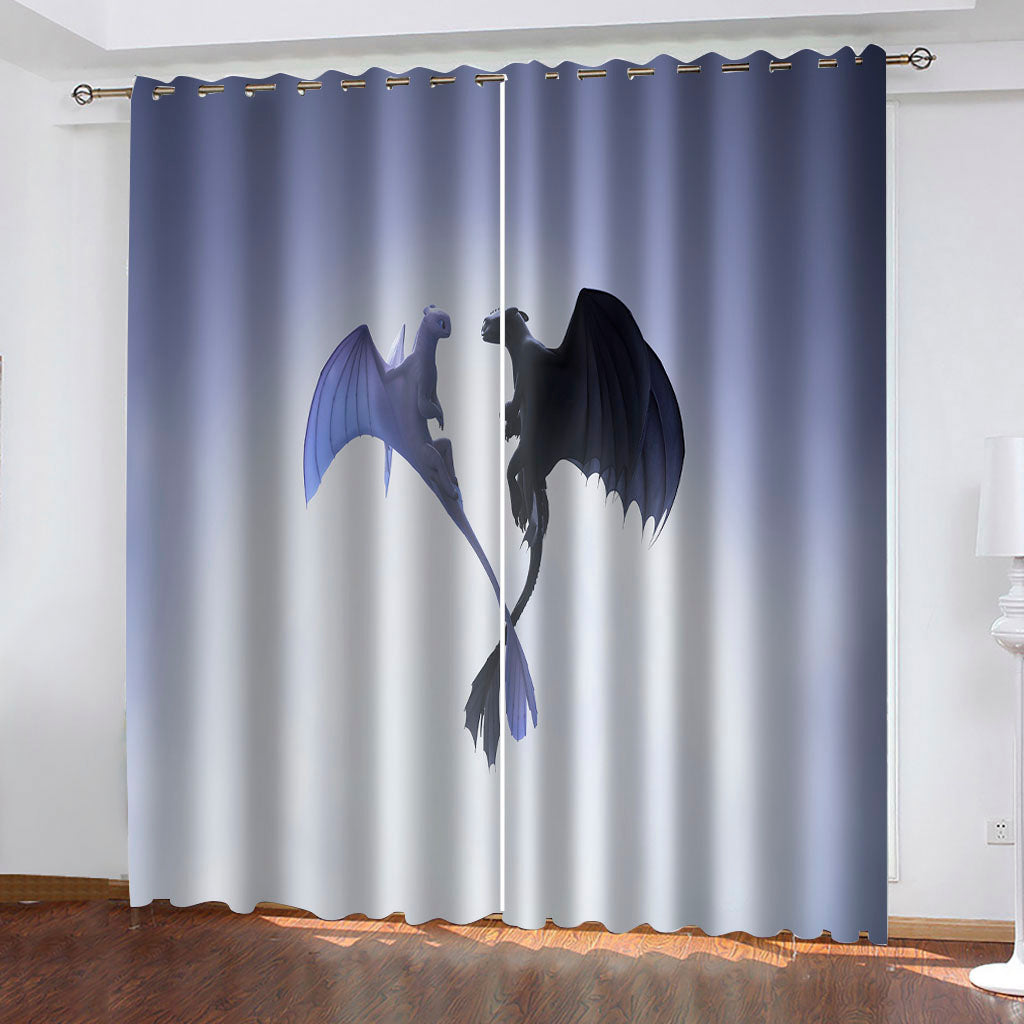 How to Train Your Dragon  Blackout Curtains Drapes for Window Treatment Set