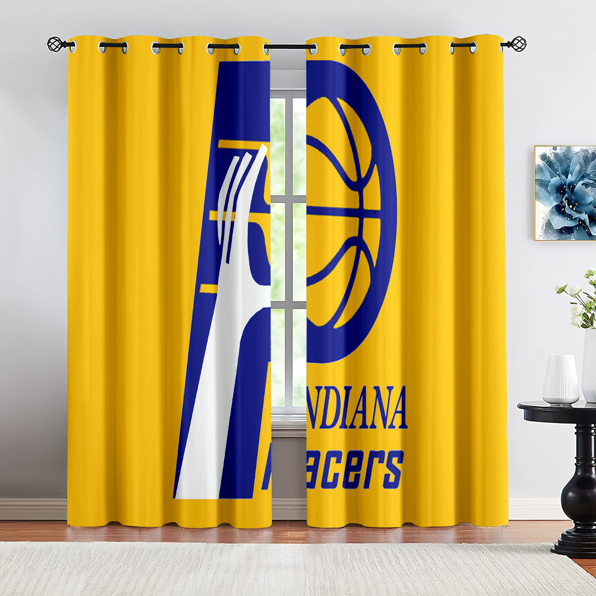 Indiana Basketball Pacers Blackout Curtains Drapes For Window Treatment Set