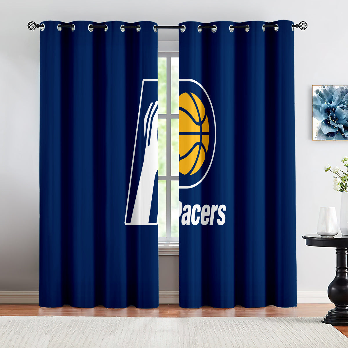 Indiana Basketball Pacers Blackout Curtains Drapes For Window Treatment Set