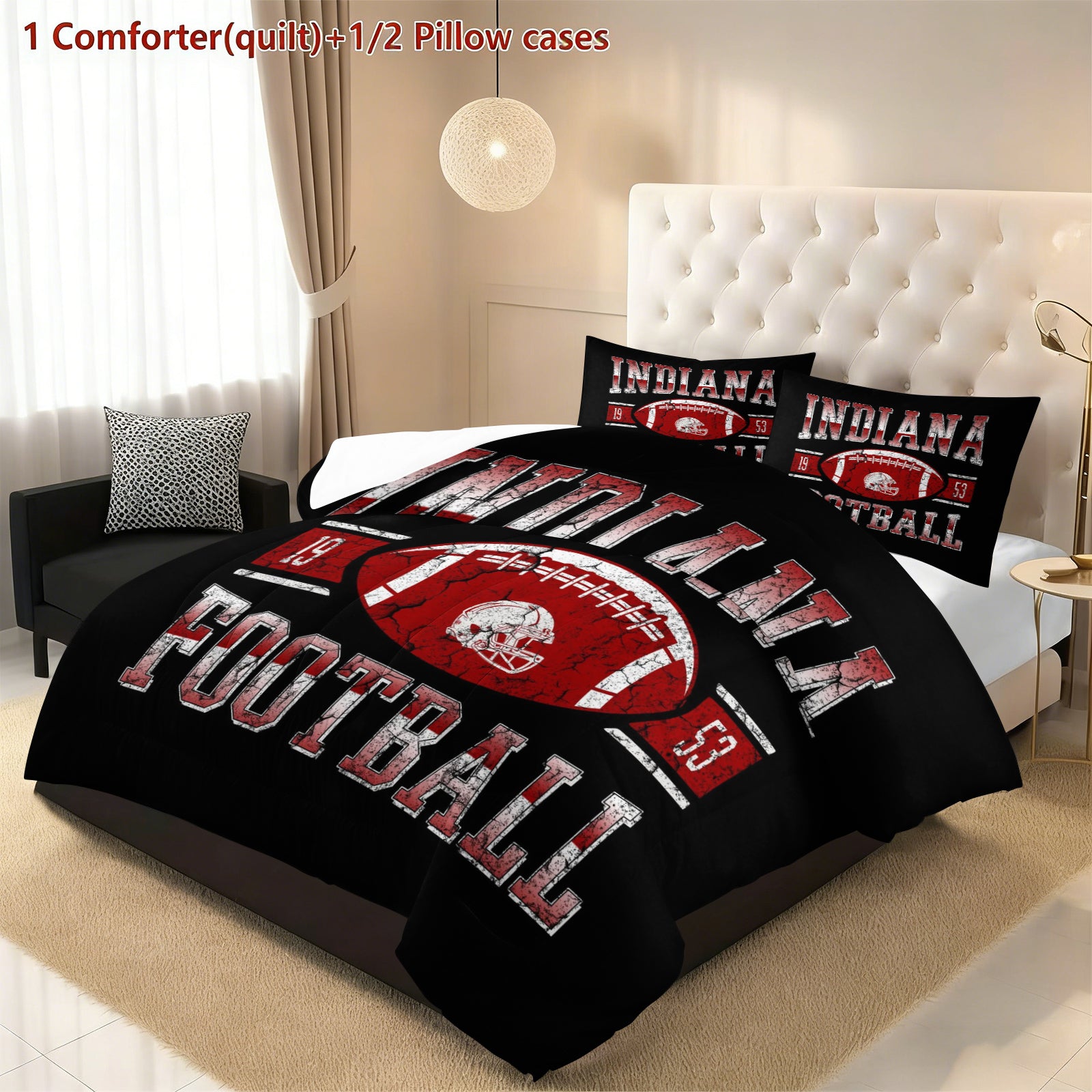 Indianapolis Colts Comforter Pillowcase Sets Blanket All Season Reversible Quilted Duvet
