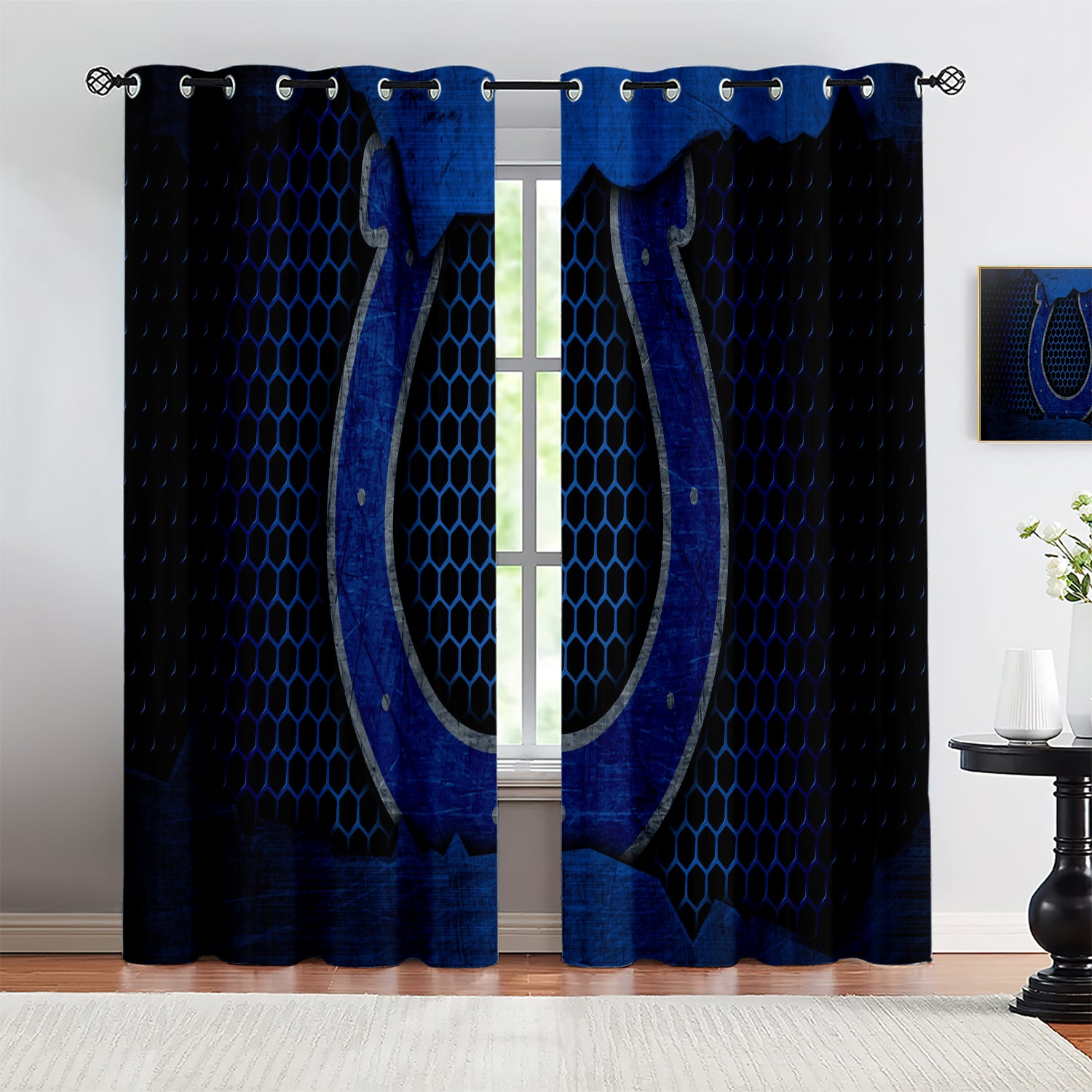 Indianapolis Colts Blackout Curtains Drapes For Window Treatment Set