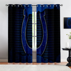 Indianapolis Colts Blackout Curtains Drapes For Window Treatment Set