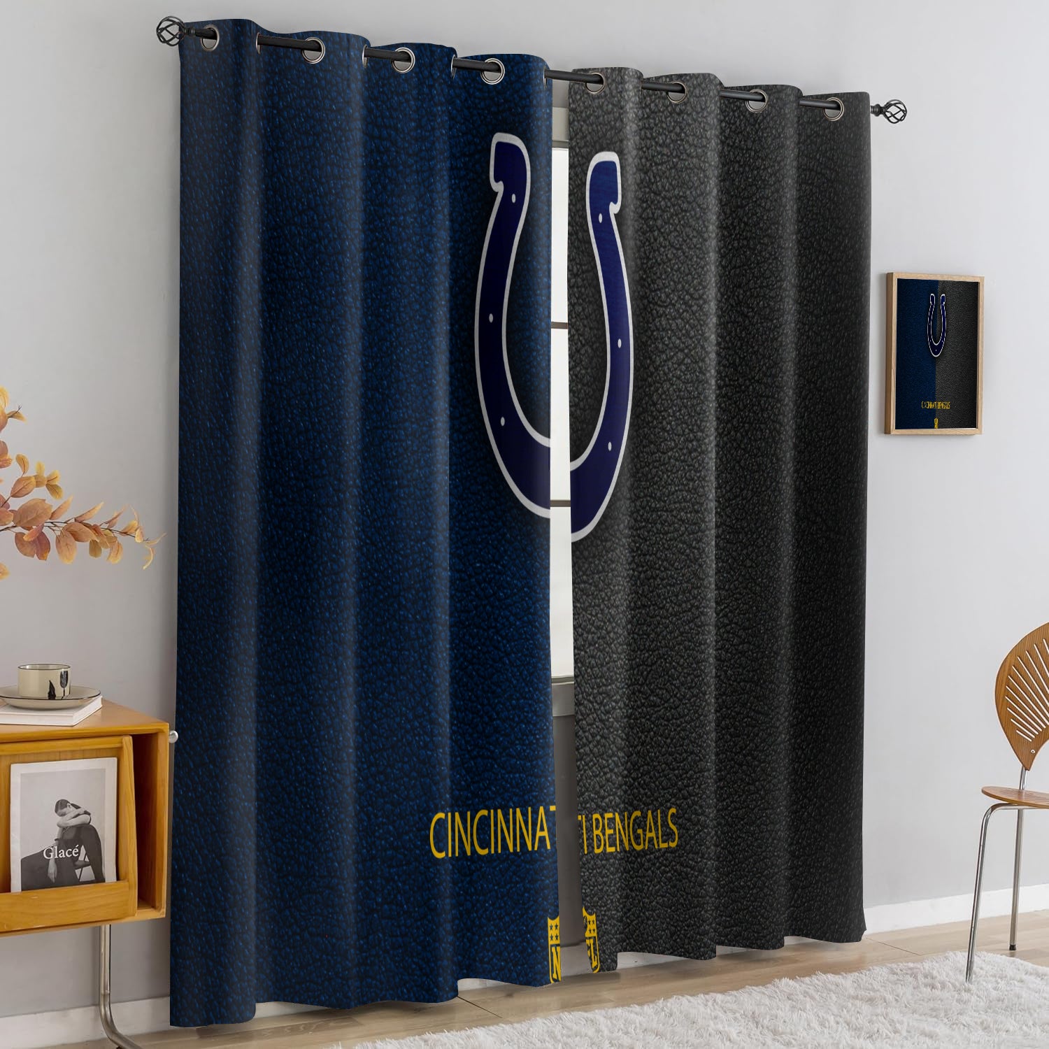 Indianapolis Colts Blackout Curtains Drapes For Window Treatment Set