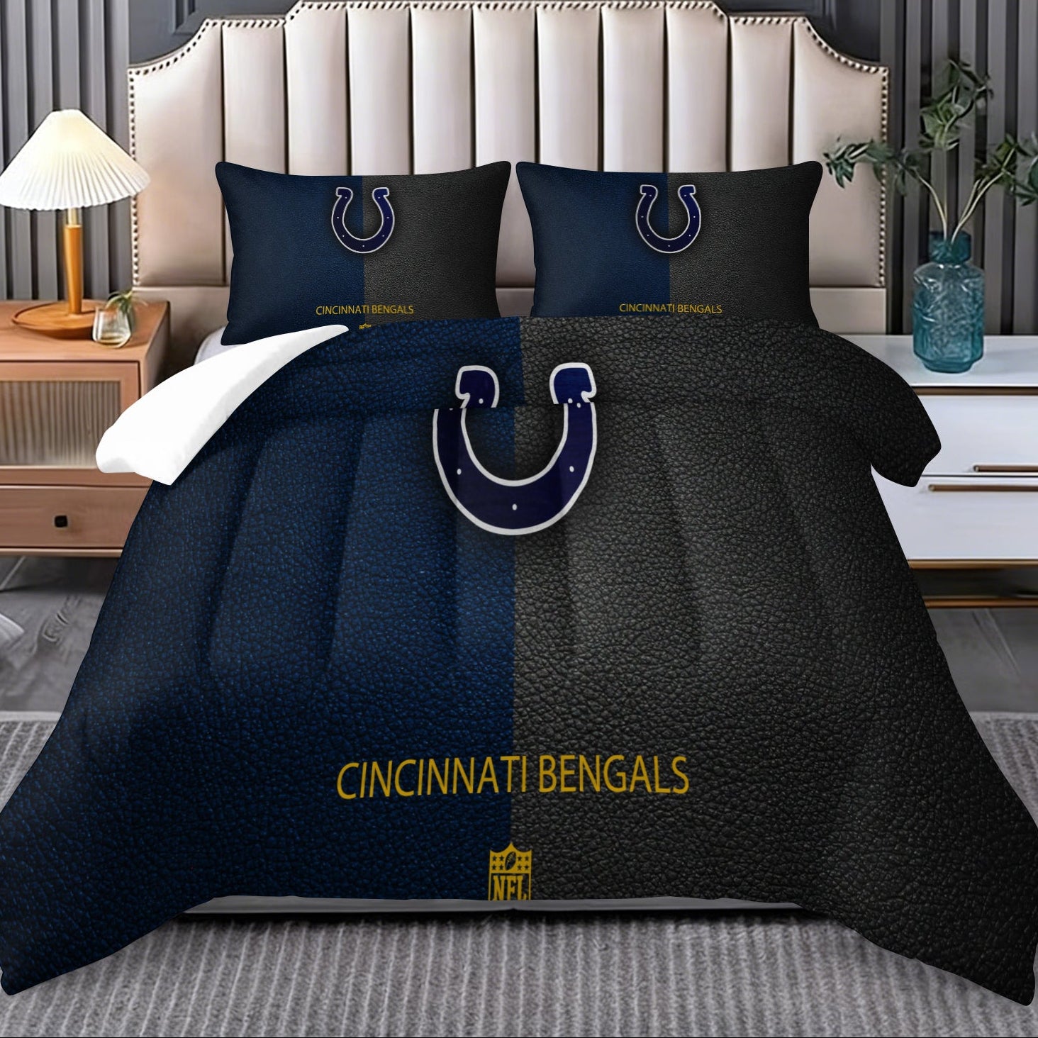 Indianapolis Colts Comforter Pillowcase Sets Blanket All Season Reversible Quilted Duvet