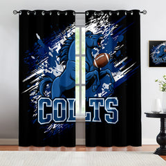 Indianapolis Colts Blackout Curtains Drapes For Window Treatment Set