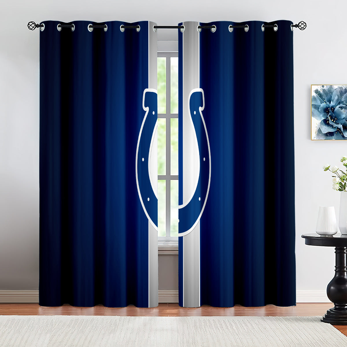 Indianapolis Colts  Football League Blackout Curtains Drapes for Window Treatment Set