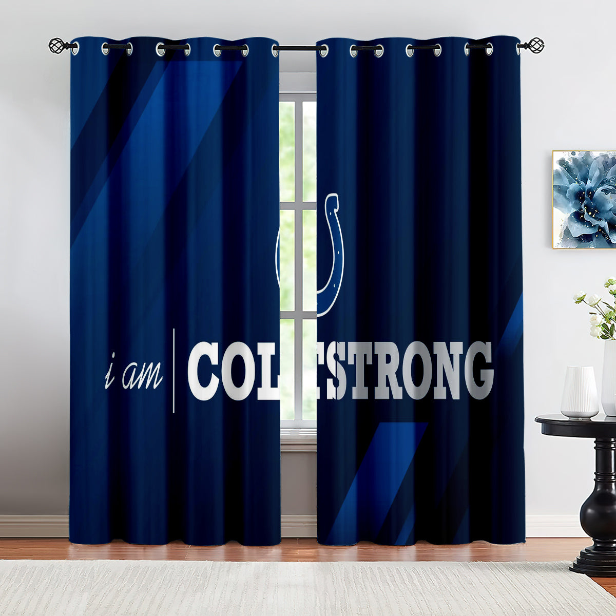 Indianapolis Colts  Football League Blackout Curtains Drapes for Window Treatment Set