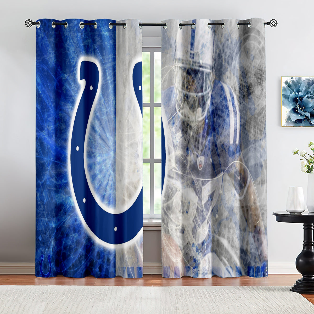 Indianapolis Colts  Football League Blackout Curtains Drapes for Window Treatment Set