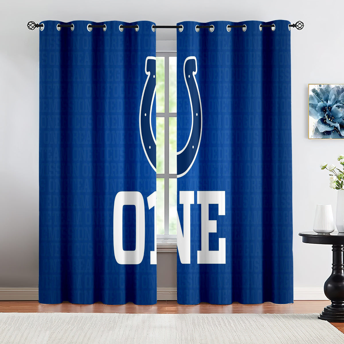 Indianapolis Colts  Football League Blackout Curtains Drapes for Window Treatment Set