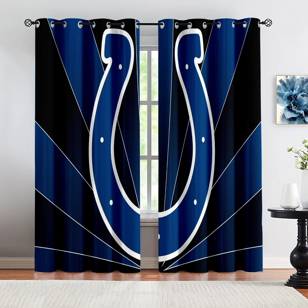 Indianapolis Colts  Football League Blackout Curtains Drapes for Window Treatment Set