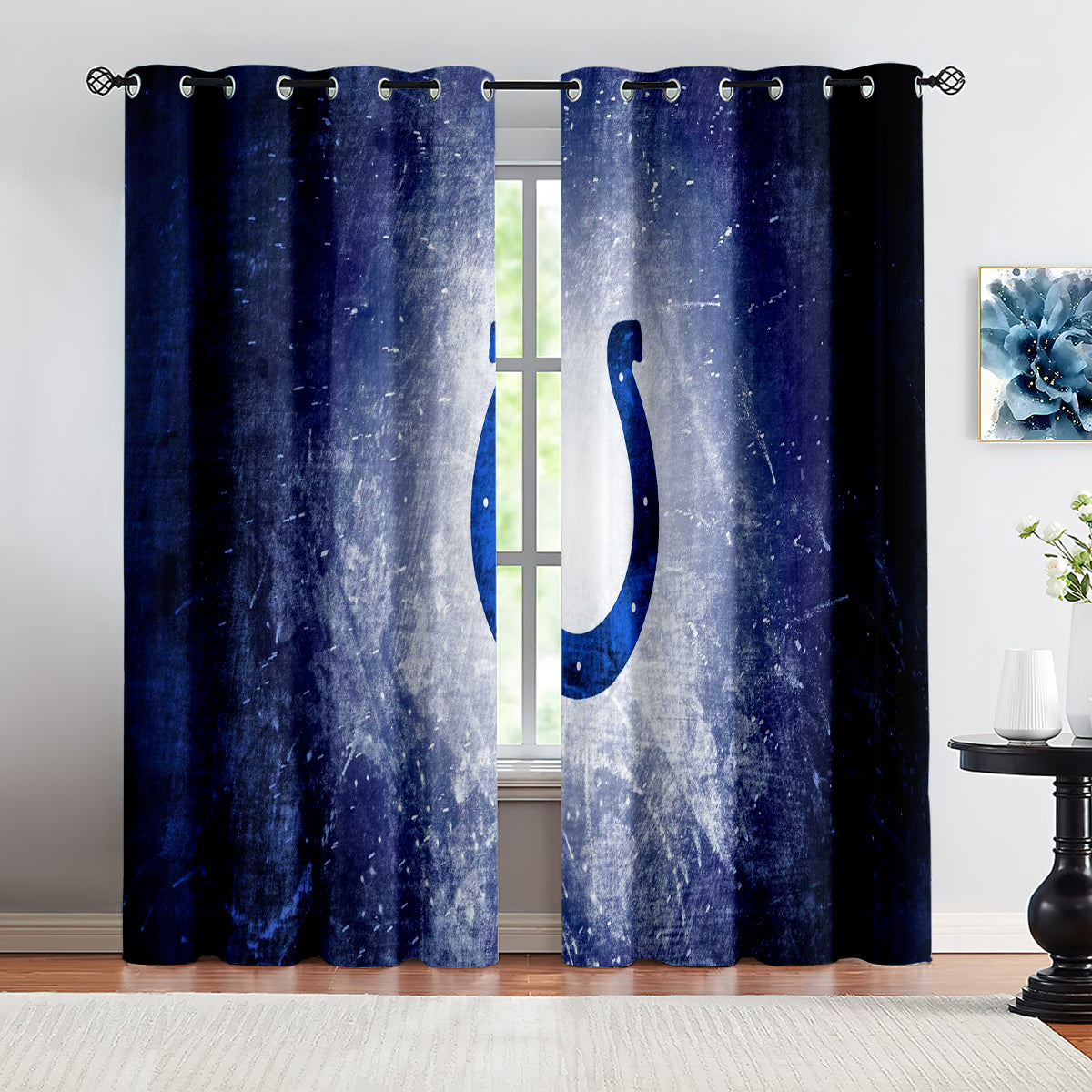 Indianapolis Colts  Football League Blackout Curtains Drapes for Window Treatment Set