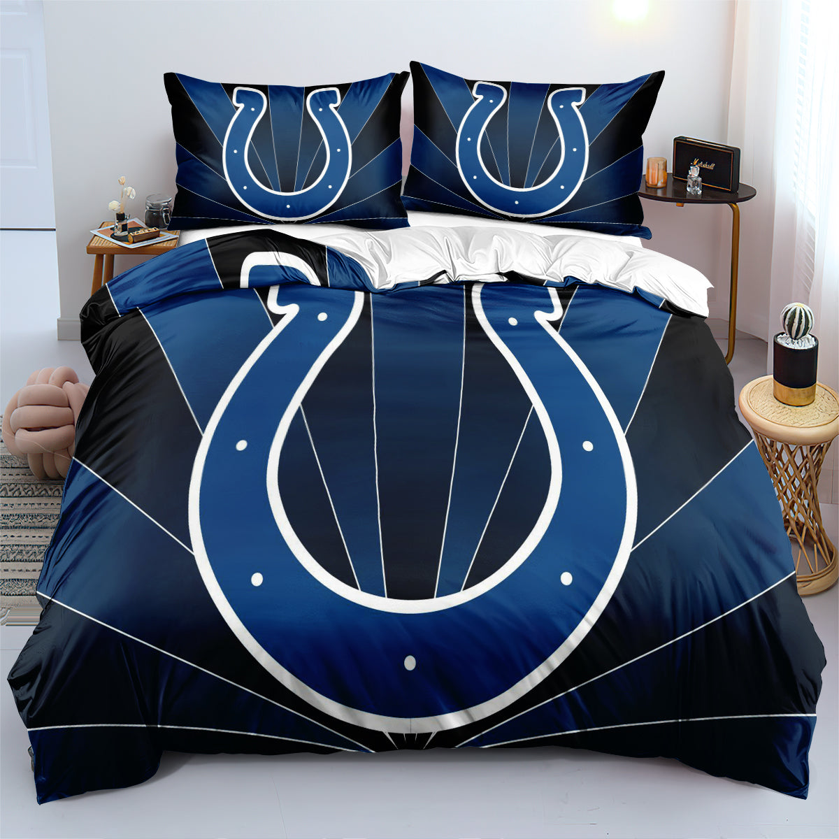 Indianapolis Colts Football League Duvet Cover Quilt Cover Pillowcase Bedding Set