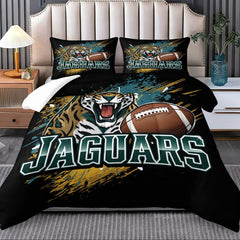 Jacksonville Jaguars Comforter Pillowcase Sets Blanket All Season Reversible Quilted Duvet