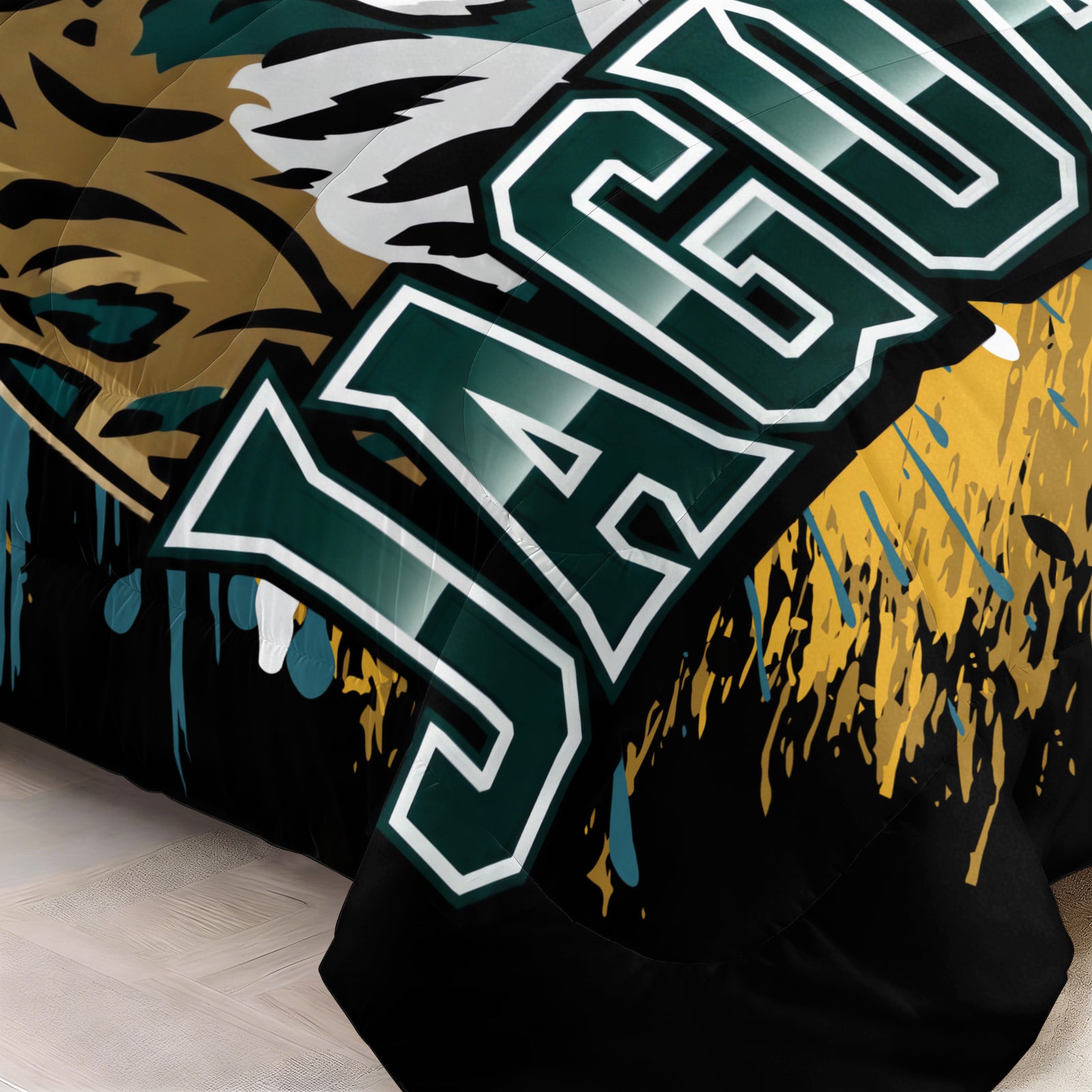 Jacksonville Jaguars Comforter Pillowcase Sets Blanket All Season Reversible Quilted Duvet