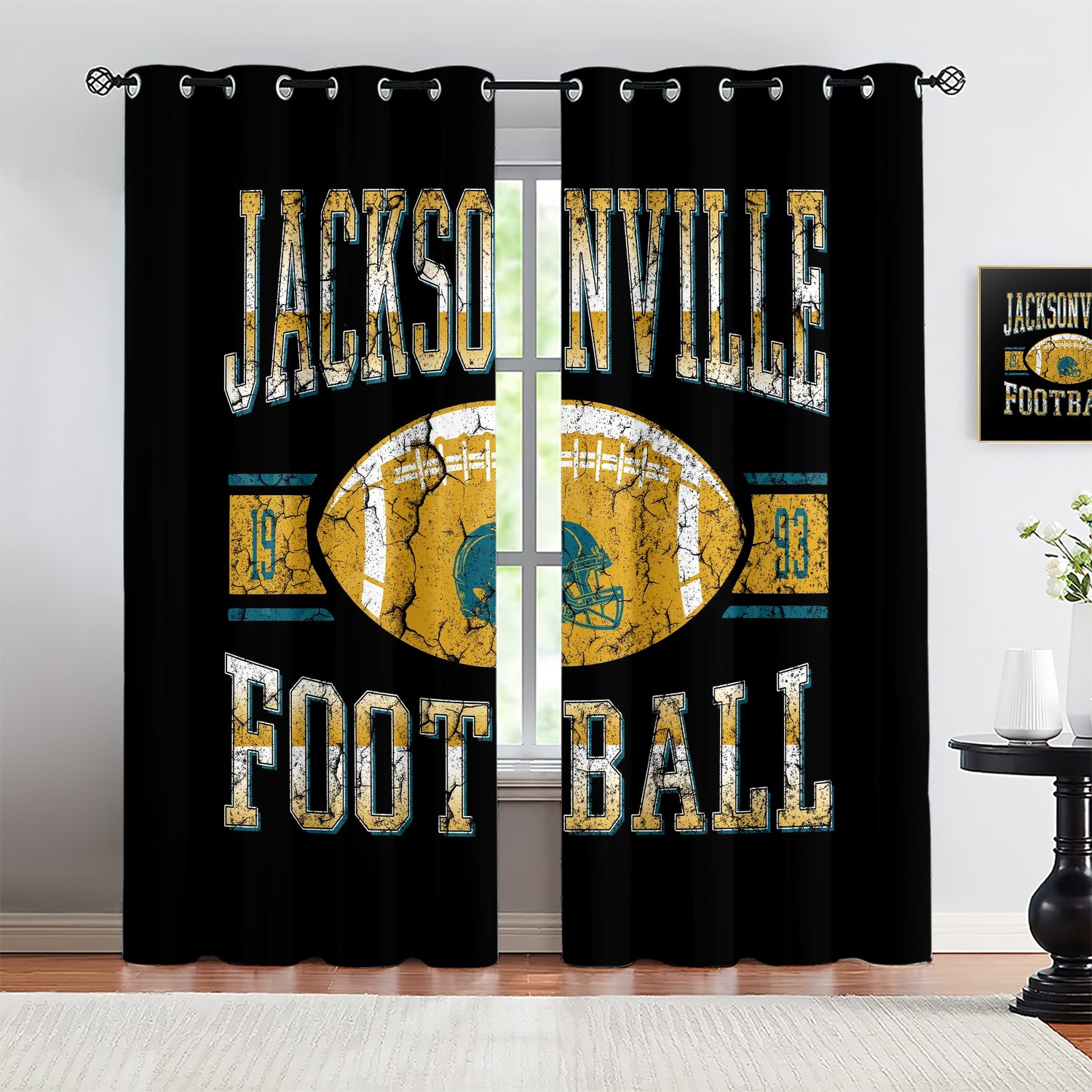 Jacksonville Jaguars Blackout Curtains Drapes For Window Treatment Set