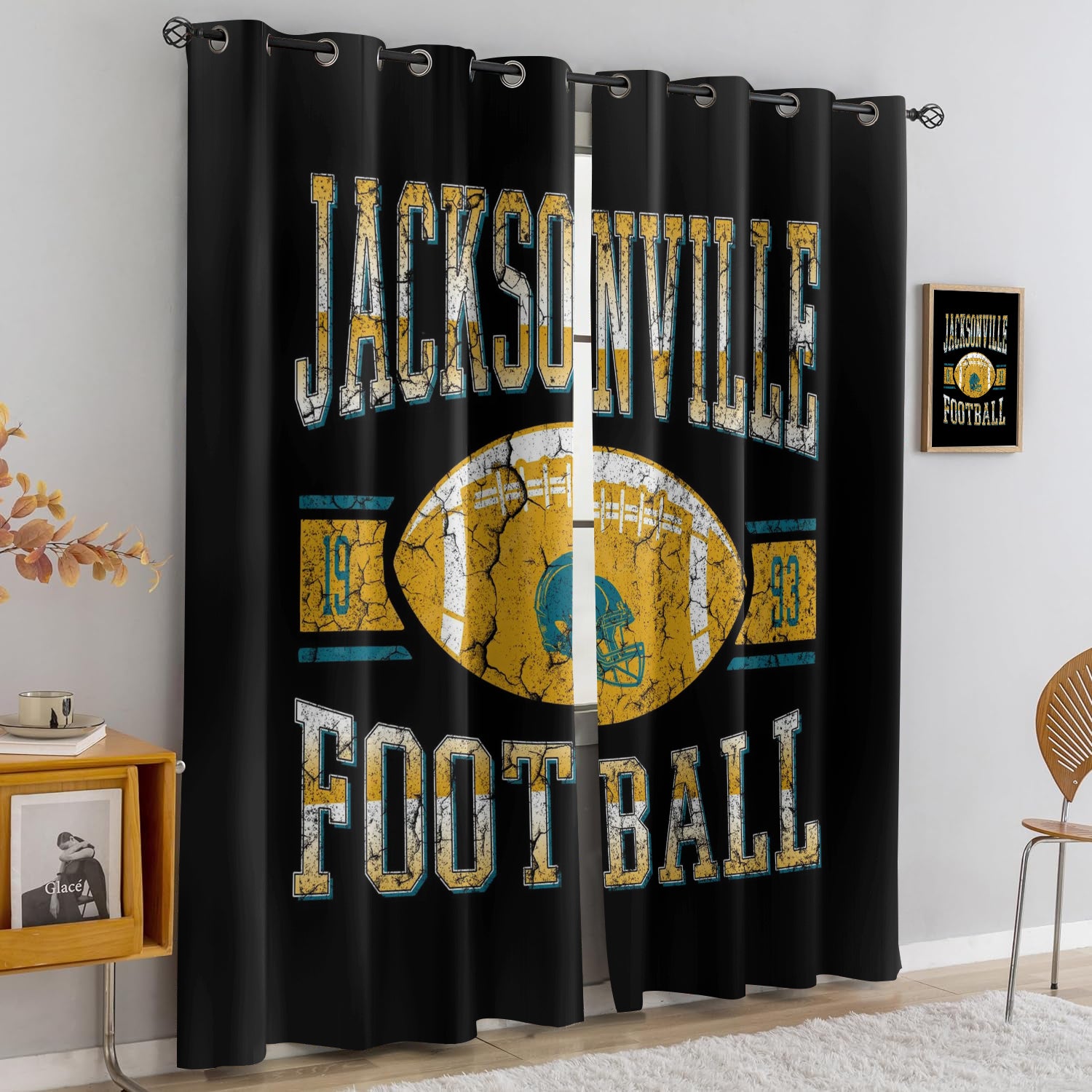 Jacksonville Jaguars Blackout Curtains Drapes For Window Treatment Set