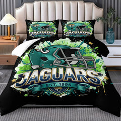 Jacksonville Jaguars Comforter Pillowcase Sets Blanket All Season Reversible Quilted Duvet