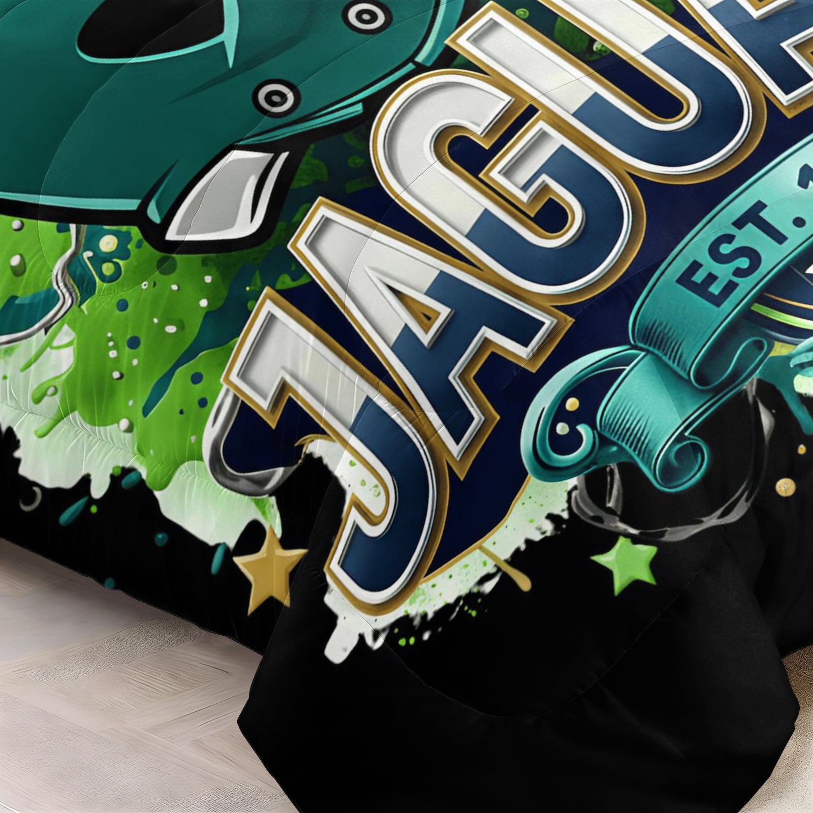 Jacksonville Jaguars Comforter Pillowcase Sets Blanket All Season Reversible Quilted Duvet