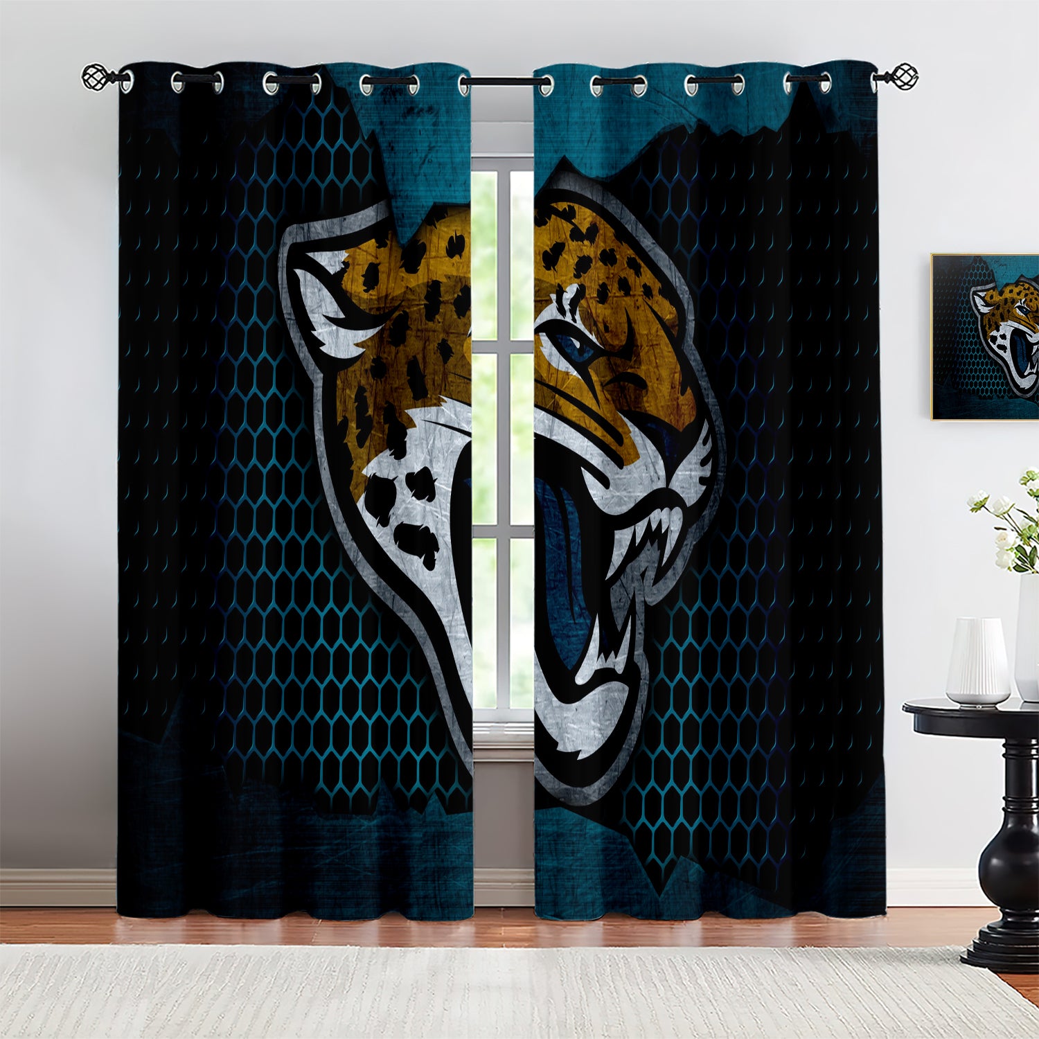 Jacksonville Jaguars Blackout Curtains Drapes For Window Treatment Set