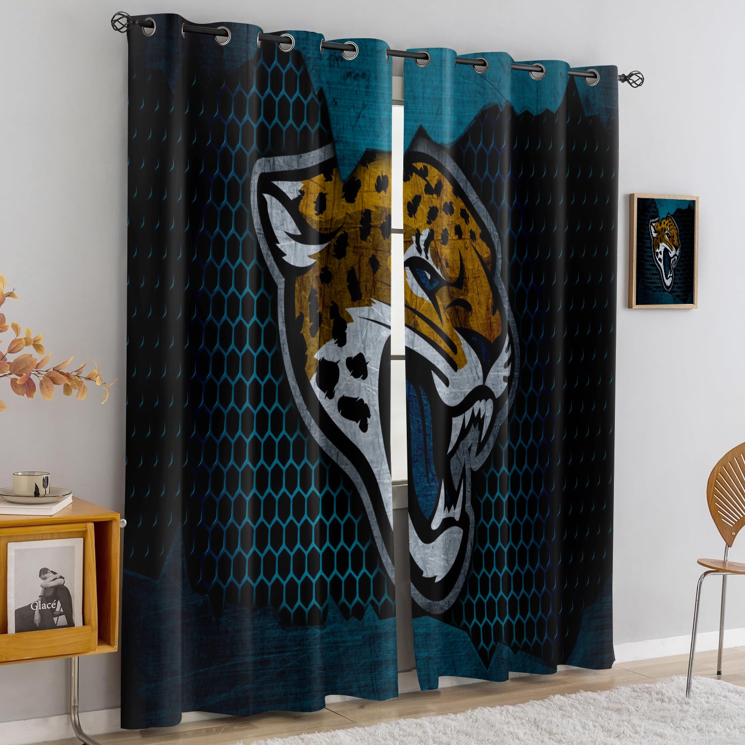 Jacksonville Jaguars Blackout Curtains Drapes For Window Treatment Set