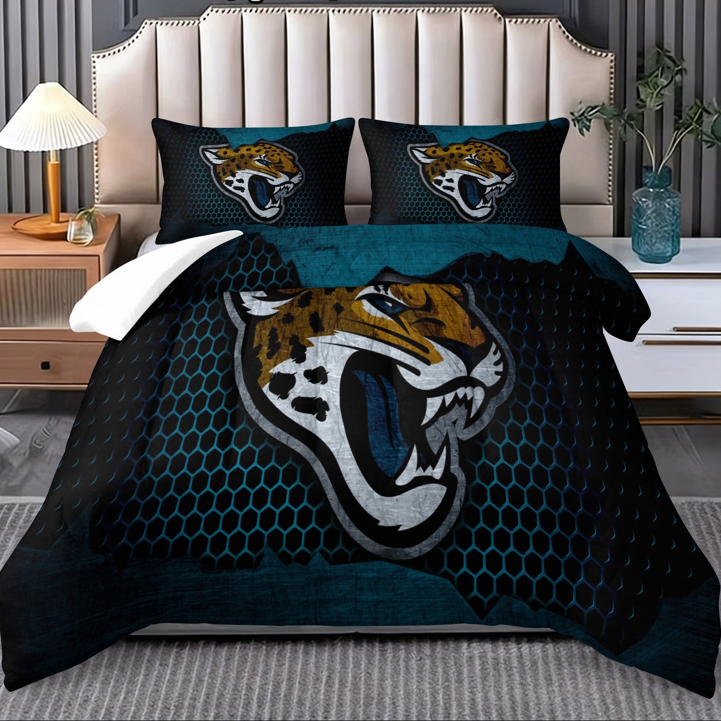 Jacksonville Jaguars Comforter Pillowcase Sets Blanket All Season Reversible Quilted Duvet