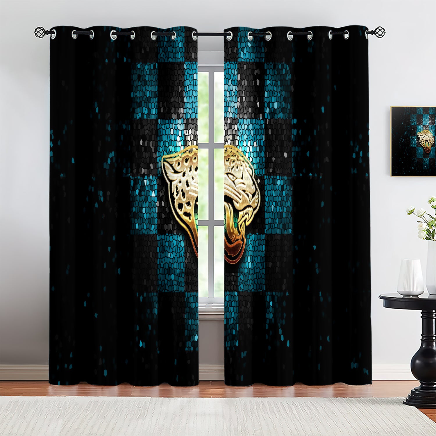 Jacksonville Jaguars Blackout Curtains Drapes For Window Treatment Set