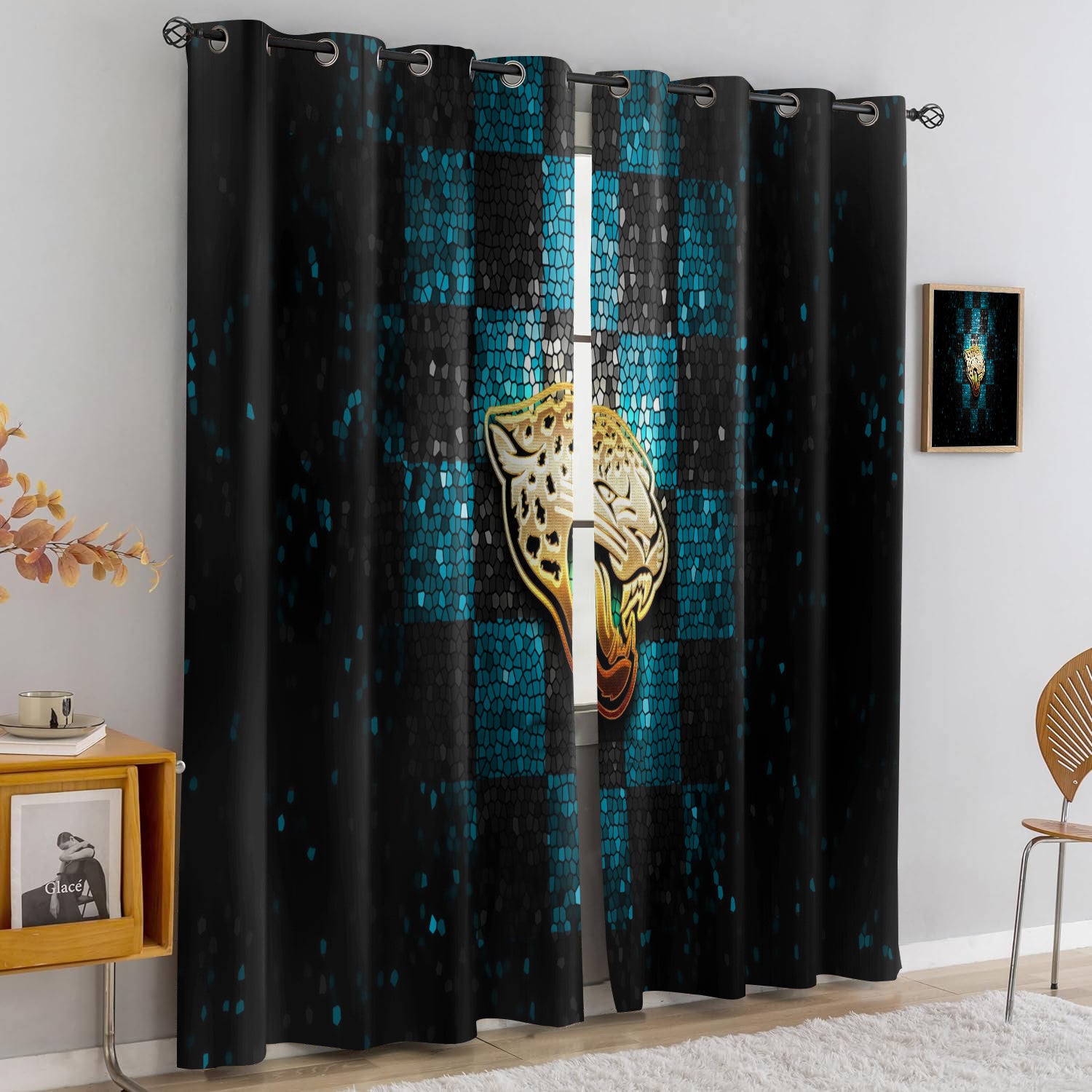 Jacksonville Jaguars Blackout Curtains Drapes For Window Treatment Set
