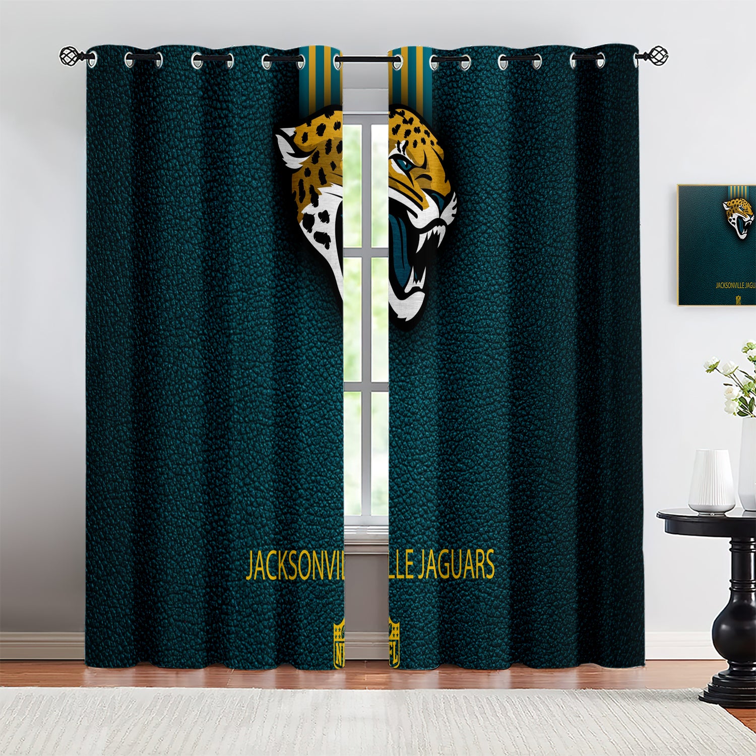 Jacksonville Jaguars Blackout Curtains Drapes For Window Treatment Set