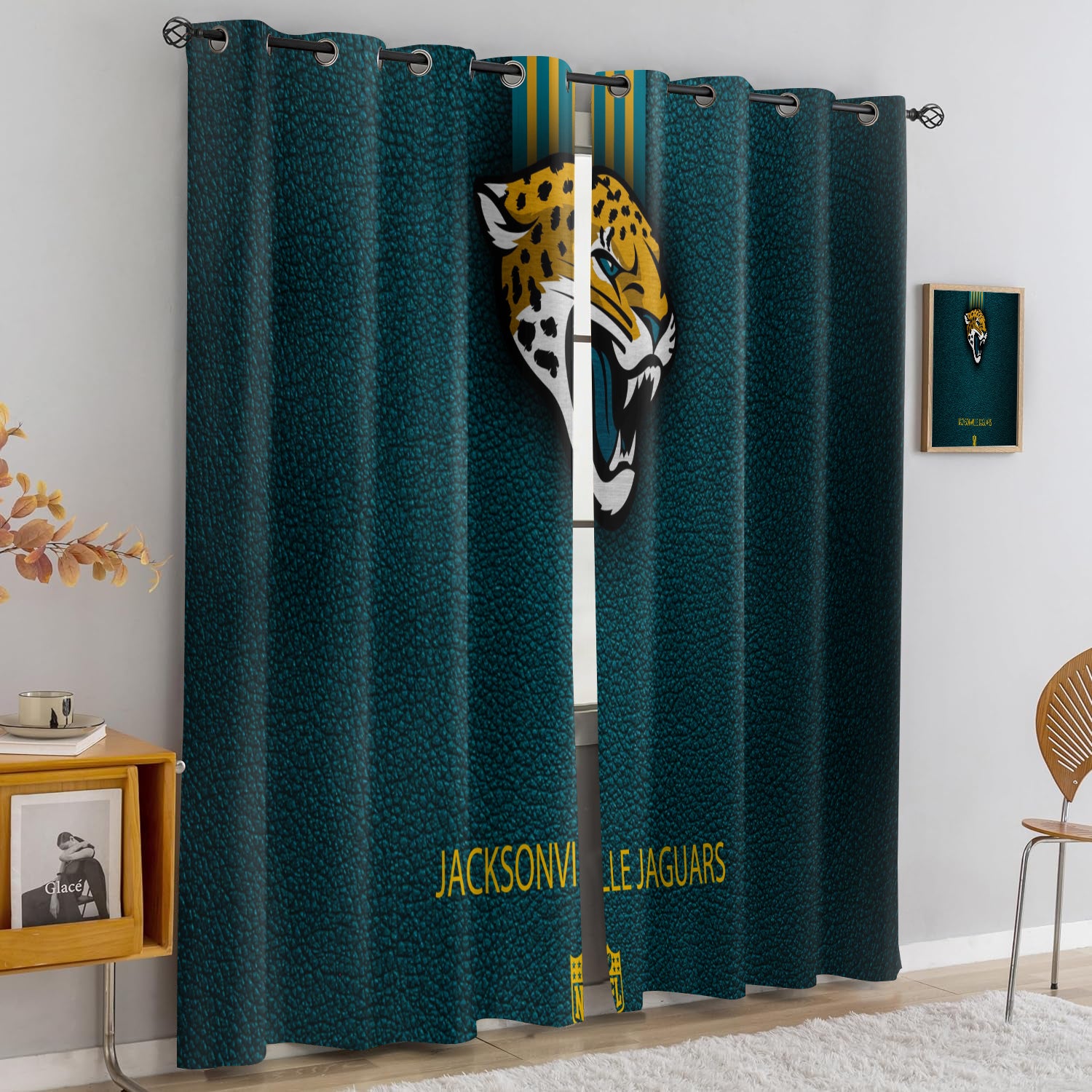 Jacksonville Jaguars Blackout Curtains Drapes For Window Treatment Set