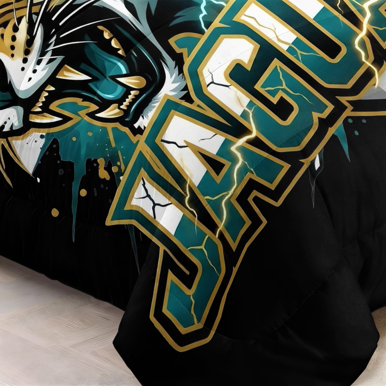 Jacksonville Jaguars Comforter Pillowcase Sets Blanket All Season Reversible Quilted Duvet