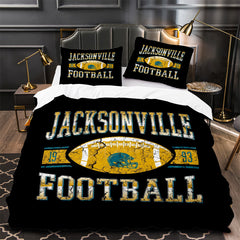 Jacksonville Jaguars Football Duvet Cover Quilt Case Pillowcase Bedding Set Without Filler