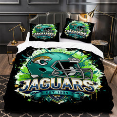 Jacksonville Jaguars Football Duvet Cover Quilt Case Pillowcase Bedding Set Without Filler