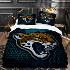 Jacksonville Jaguars Football Duvet Cover Quilt Case Pillowcase Bedding Set Without Filler