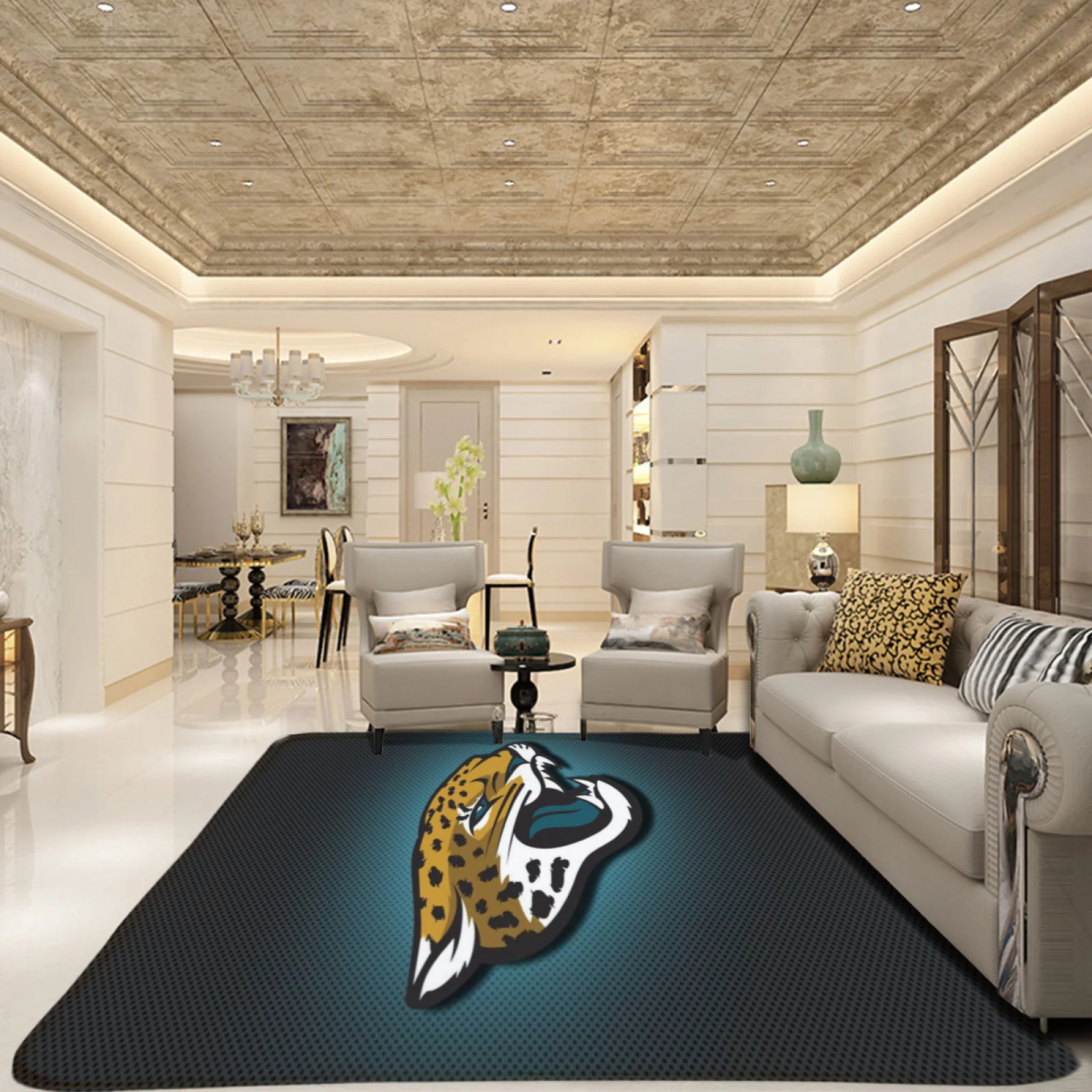 Jacksonville Jaguars Football Team Carpet Living Room Bedroom Mats Kitchen Bathroom Rugs