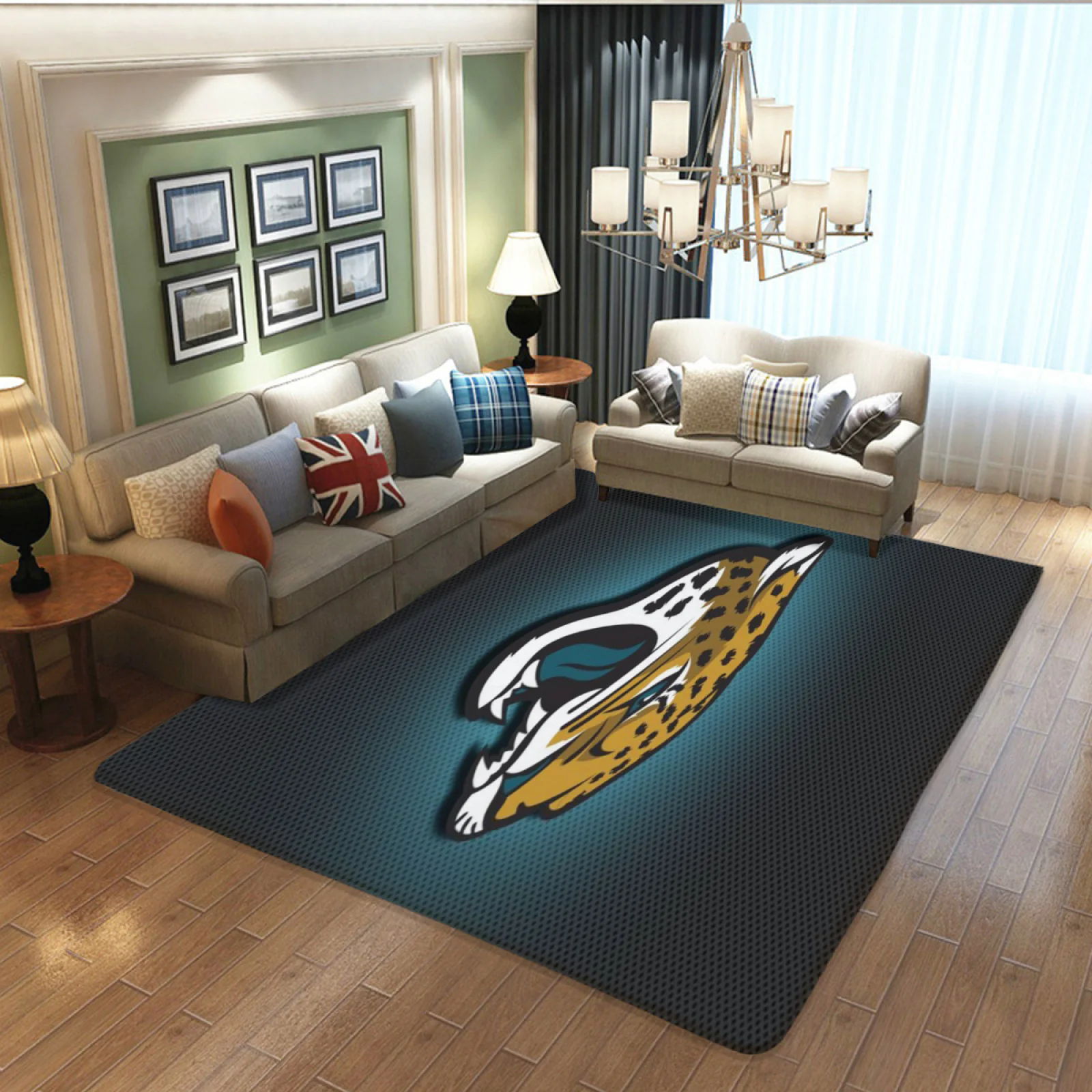 Jacksonville Jaguars Football Team Carpet Living Room Bedroom Mats Kitchen Bathroom Rugs